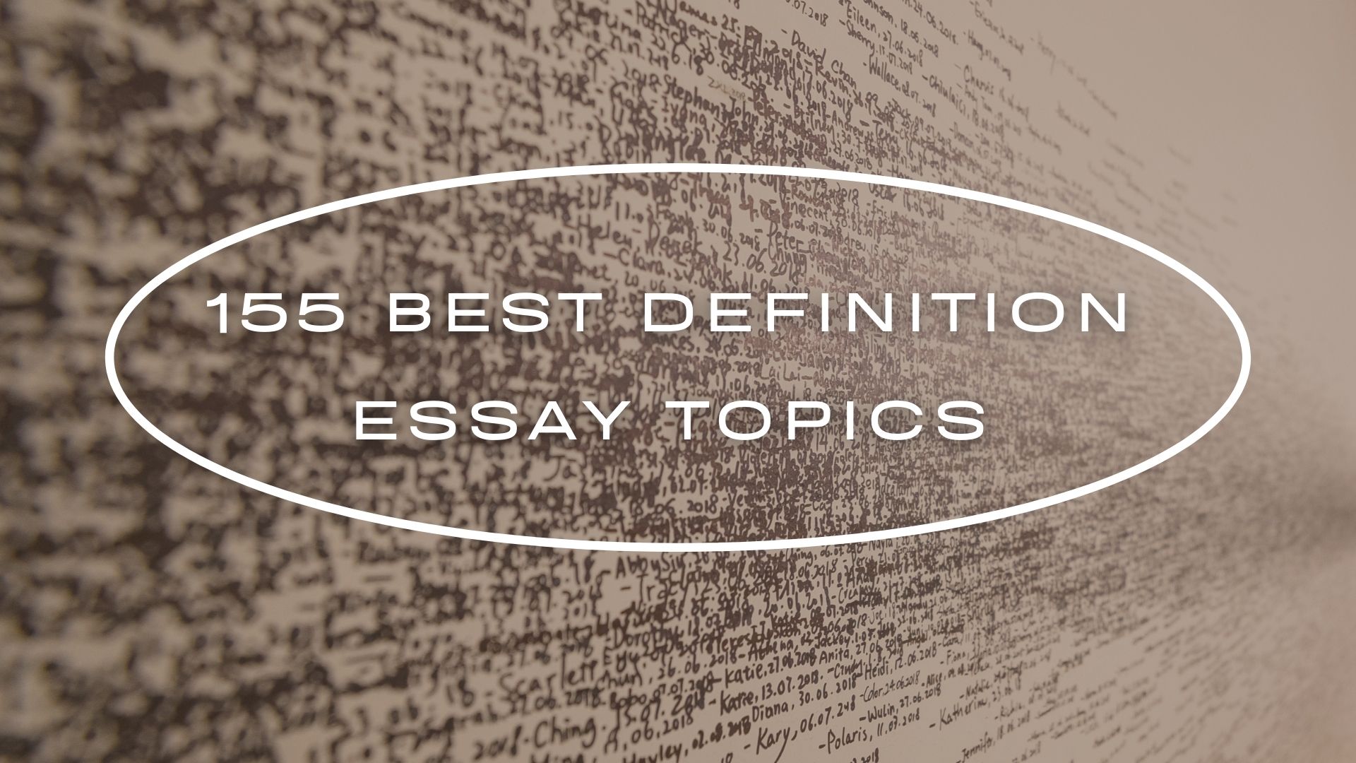 155 Original Definition Essay Topics for 2022