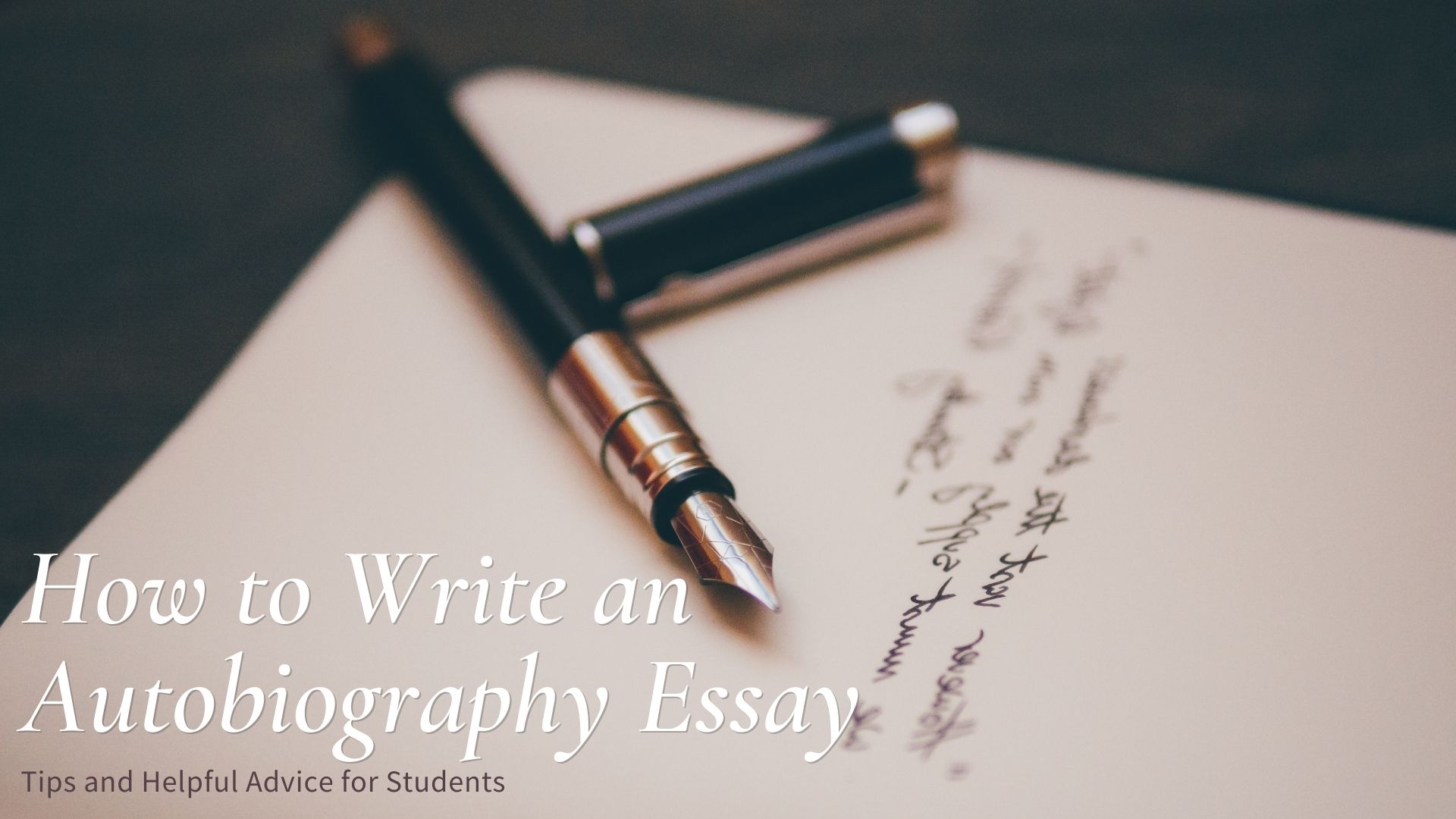 how to write an autobiography essay